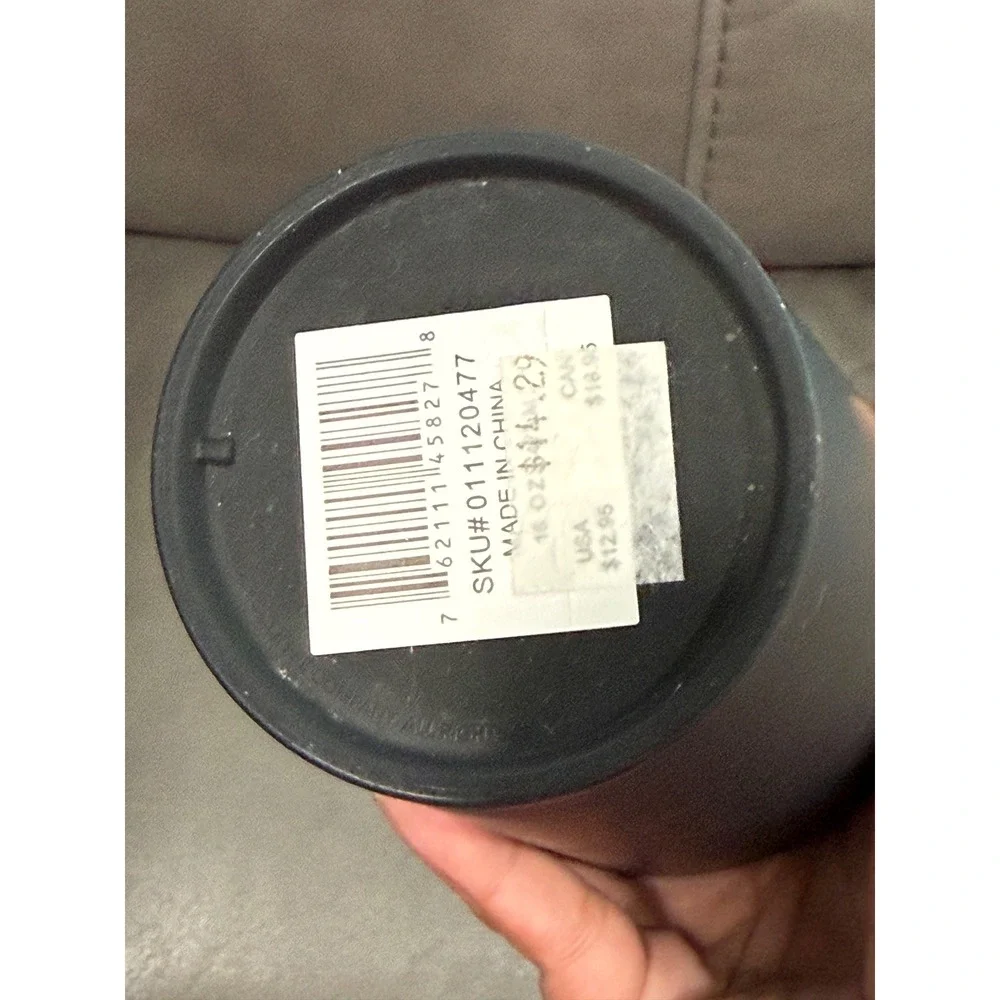 Starbucks Matte Black green Cold Cup Tumbler 16oz‎ Siren Logo Reusable 011120477